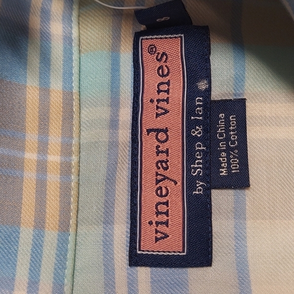 Vinyard Vines Beach Plaid Shirt  Size  8 - Picture 5 of 16